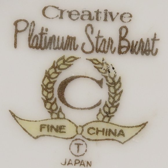 Sugar Bowl with Lid Creative Fine China Platinum StarBurst 1014 Japan - Picture 3 of 3